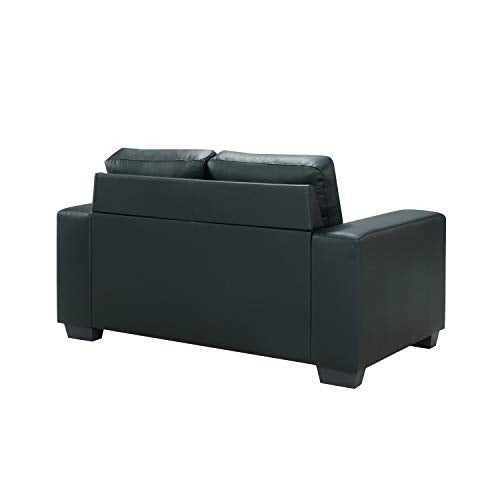 Global Furniture USA Loveseat Black PVC