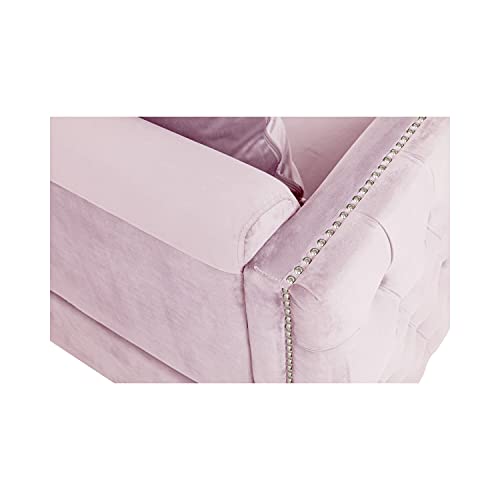 Lilola Home LHF-89634PK-L Love Seats, Pink