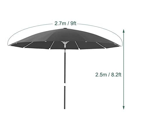 ZXL Patio Umbrellas 9ft/270cm Patio Outdoor Market Table Umbrella, Lightweight Garden Parasols for Garden Yard Beach Deck, Easy to Assemble (Color : Red)