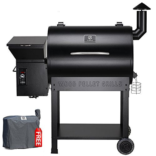 Z Grills ZPG-7002B 2020 Upgrade Wood Pellet Grill & Smoker in Black & Traeger Grills PEL331 Signature Blend 100% All-Natural Hardwood Pellets - Grill, Smoke, Bake, Roast, Braise, and BBQ (20 lb. Bag)