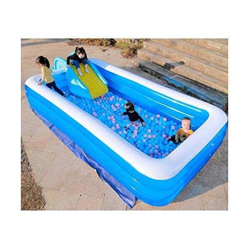 Inflatable Swimming Pool with Slide for Kids Family Swimming Pool Oversize Design Thickened Abrasion PVC Material Flexible and Skin-Friendly Outdoor, Garden 440x210x65 cm