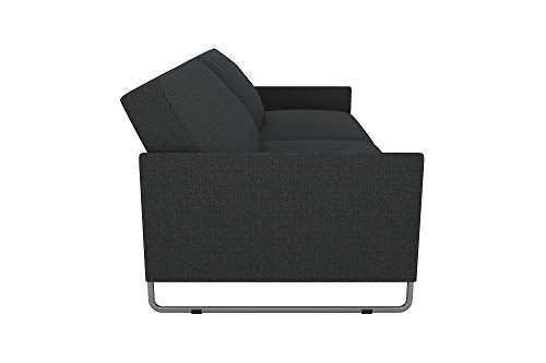 DHP Pembroke Convertible Futon Sofa Bed, Grey Linen