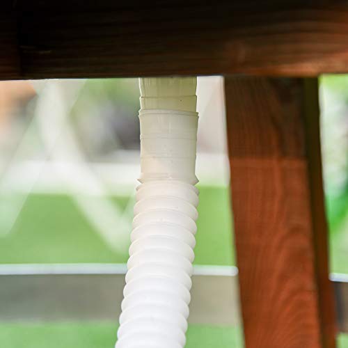 Outsunny 13 Gallons Retro Style Wooden Cooler Ice Bucket with Support Frame, Foldable Flip Cover, and Drain Faucet