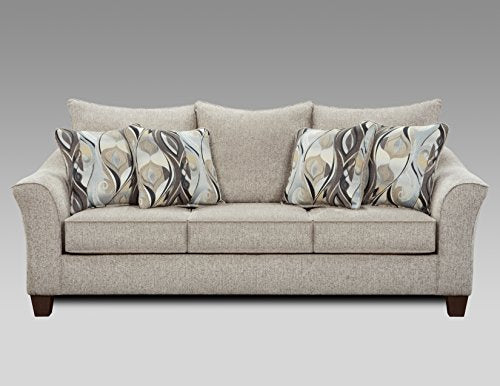 Roundhill Furniture Fabric Pillowback Sofa