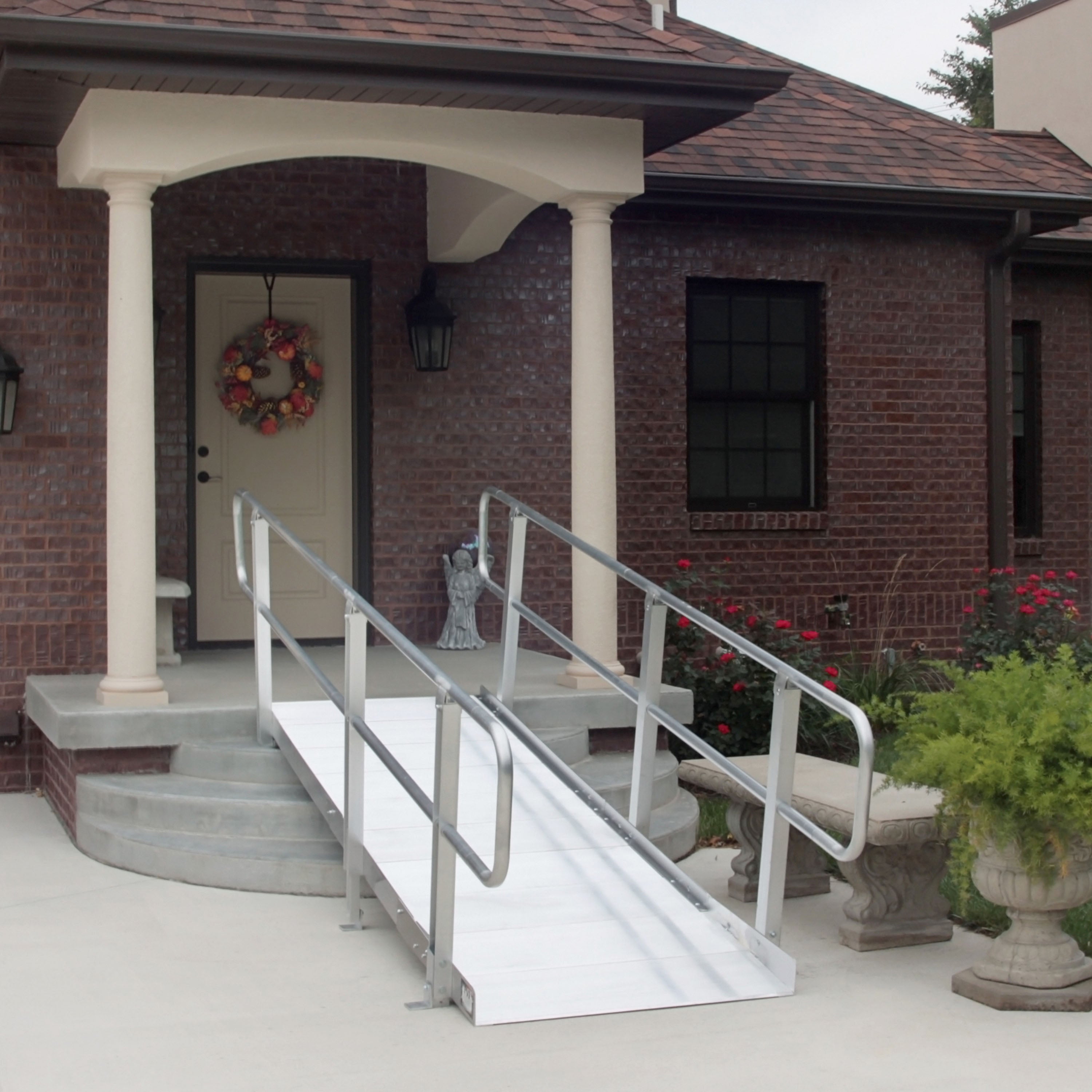 PVI Ramps OnTrac Non-Folding Wheelchair Ramp with Grooved Aluminum Handrails