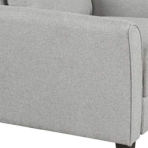 Harper&Bright Designs Living Room Sets Furniture Armrest Sofa Single Chair Sofa Loveseat Chair 3-Seat Sofa (Single Sofa, Light Grey)