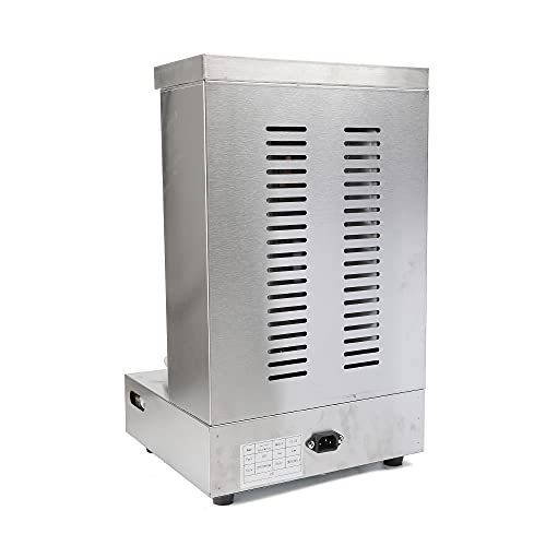 Vertical Gas Broiler, 110V 3000W Vertical Gas Shawarma Machine Fried Chicken Grill Spinning Doner Kebab Grill Machine Broiler w/2 Burner and Pipe