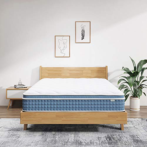 Queen Mattress -10 Inch Hybrid Innerspring Mattress in a Box,Koorlian Cool Comfort Mattress with Breathable Soft Foam and Pocket Spring,Motion Isolation,Mattress-Queen Size,180 Night Trial