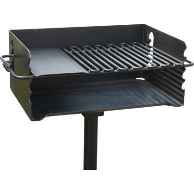 Pilot Rock Heavy-Duty Jumbo Steel Park-Style Charcoal Grill -24 1/4in. x 16 1/8in. Model Number CBP-247