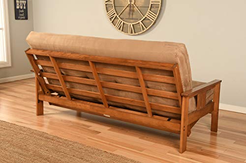 Kodiak Furniture Monterey Futon Set, No Drawers, with Barbados Base and Suede Navy Mattress