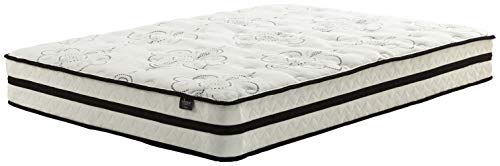 Signature DESIGN BY ASHLEY Chime 10 Inch Medium Firm Hybrid Matress - CertiPUR-US Certified Foam, Queen.