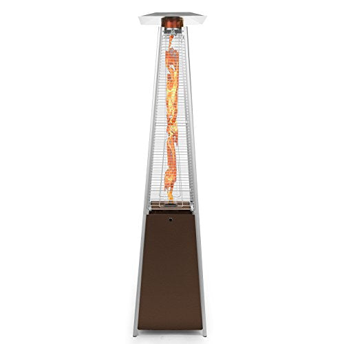 Thermo Tiki Outdoor Propane Patio Heater - Commercial LP Gas Porch & Deck Heater - Mocha