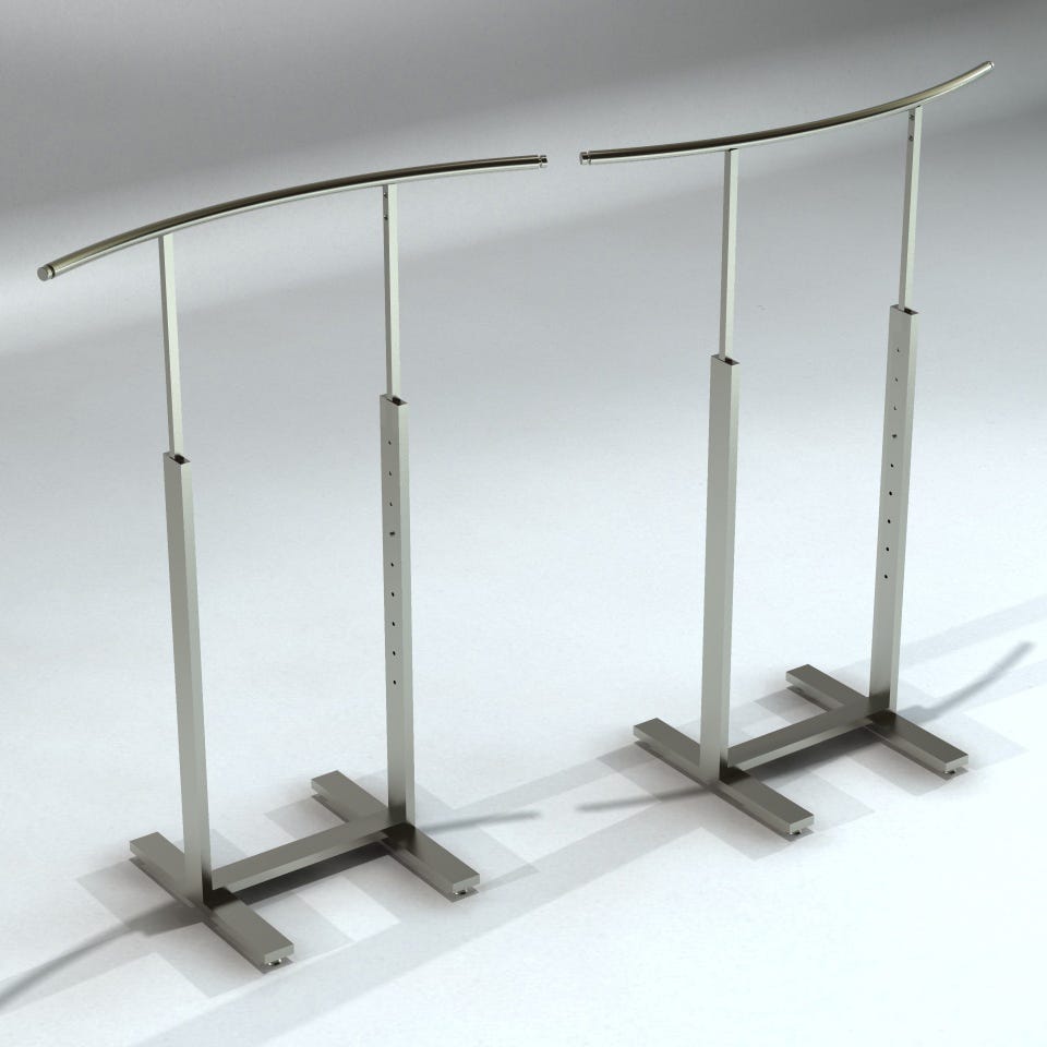 Econoco Single Bar Merchandiser with C-shaped Hang Rail