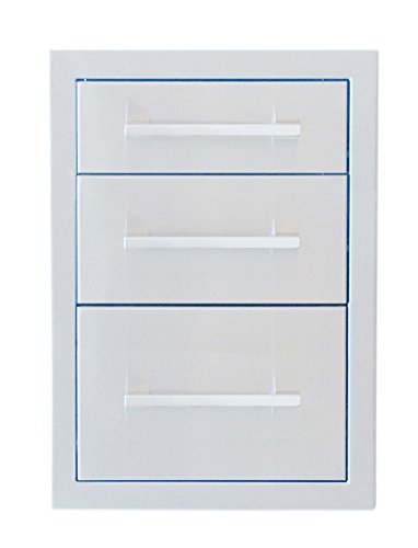 SUNSTONE BA-TD18 Beveled Frame Triple Drawer, 18