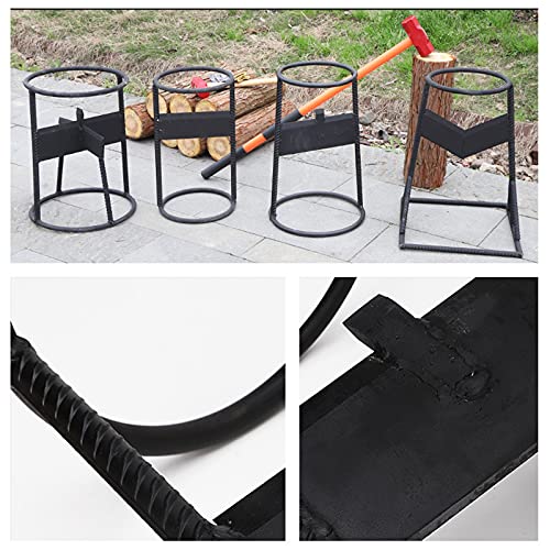 zlw-shop Firewood Kindling Splitter 20.0 Inch (H) Manual Rebar Wood Splitter Manual Kinding Log Wood Splitter with Square Base and V-Shaped Blade