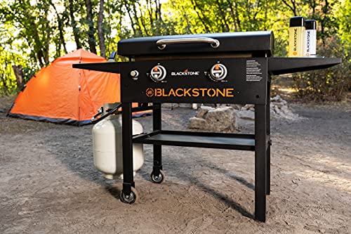 Blackstone 1883 Gas Hood & Side Shelves Heavy Duty Flat Top Griddle Grill Station for Kitchen, Camping, Outdoor, Tailgating, Countertop, 28