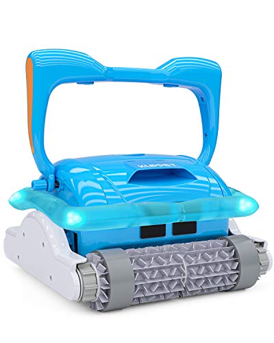 Kenwell Professional Automatic Pool Vacuum Cleaner - Pool Cleaner with Large Filter Basket and Tangle-Free Swivel Cord for Bottom of The Pool, Cleans Floors, Walls and Steps