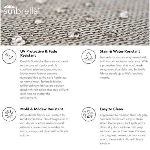 Casual Choice 9ft Round Universal Canopy Replacement for Market Umbrella (Sunbrella- Tuscan)