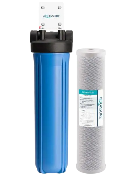 Aquasure AS-F120CB5 Fortitude V Series 20 Inch High Flow Whole House 5 Micron Carbon Block Water Filter New