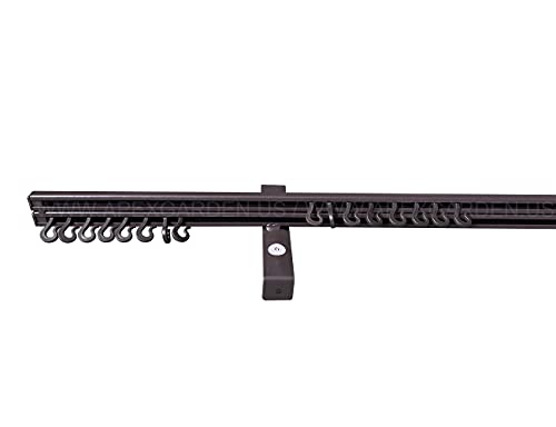 Gazebo Mosquito Netting with Slider Rail for allen + roth Model #GF-18S112B Wood Looking Hand Paint Metal Square Semi- Gazebo (Screen Net ONLY) (Screen Net with Metal Slider Rail, Black-1)