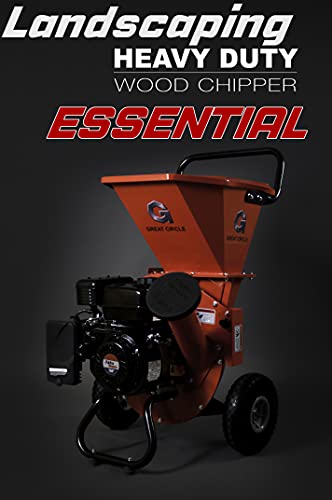 GreatCircleUSA Wood Chipper Shredder Mulcher Heavy Duty Gas Powered 3 in 1 Multi-Function 3