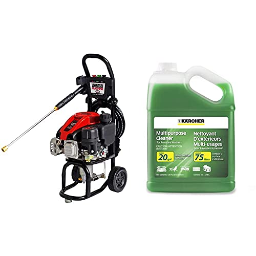 SIMPSON Cleaning CM60912 Clean Machine Gas Pressure Washer Powered by Simpson, 2400 PSI at 2.0 GPM, Black & Karcher Multi-Purpose Cleaning Pressure Power Washer Detergent Soap, 1 Gallon