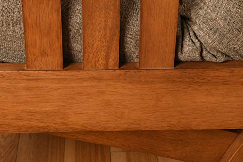 Kodiak Furniture Monterey Futon Set with Storage Drawers, with Barbados Base and Linen Charcoal Mattress