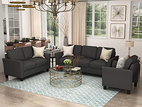 L-Shape Sofa 3 Piece Sofa Set 3 Piece Living Room Set Sofa Set Include Armchair Loveseat Couch