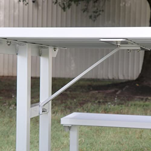 Titan Aluminum Picnic Table, Patio and Deck Furniture, Outdoor Lawn Decor, 5