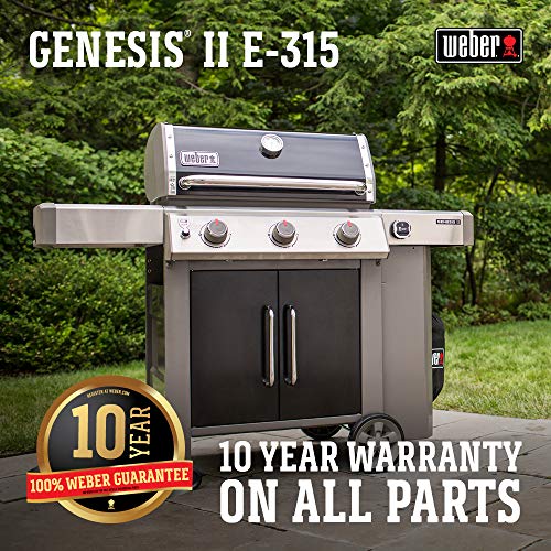 Weber 61015001 Genesis II E-315 3-Burner Liquid Propane Grill, Black
