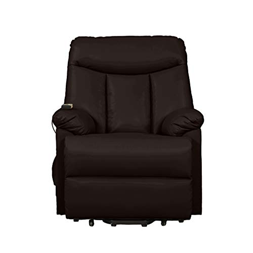 Domesis Renu Leather Power Lift Chair Recliner, Brown