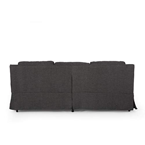 Christopher Knight Home Arrastra Sofas, Dark Taupe Stripe + Walnut