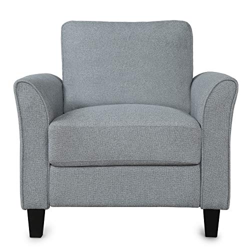 Rhomtree Living Room 2 Piece Sofa Couch Set,2 Seats Loveseat Single Chair Sectional Sofa Set, Living Room Furniture Set Single Chair and 2-seat Sofa (Gray)