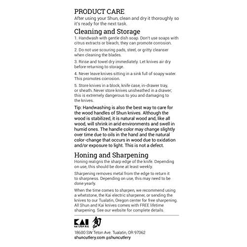 Shun Classic Blonde 5 Piece Starter Knife Block Set; Chef’s, Utility, and Paring Knives with Honing Steel and Block; PakkaWood Handles, VG-MAX Blades , Large