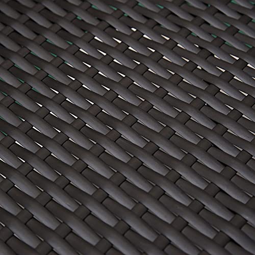 Outsunny 2 PCS Rattan Wicker Dining Chairs with Cushions and Anti-Slip Foot, Patio Stackable Chairs Set for Backyard, Garden, Lawn