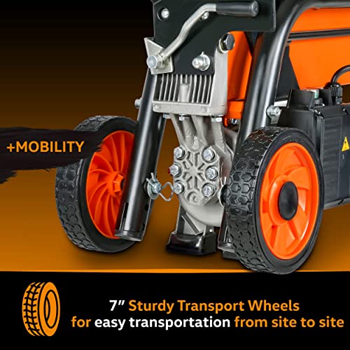 SuperHandy Wood Chipper Shredder Mulcher Silent Ultra Quiet Electric & Log Splitter Electric Portable 6 Ton Ram System 1-3/4eHP 15Amp 1500Watt Motor Horizontal [Bundle Deal]