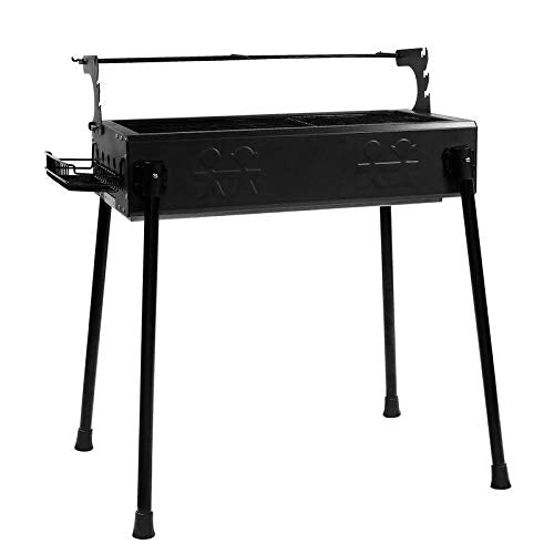 Ai-yixi Barbecue Grill, Barbecue Accessories, Barbecue Outdoor Household Rotating Carbon Grill Outside Courtyard Fold Portable Charcoal Small Grill, Grill (Color : STYLE2, Size : A)