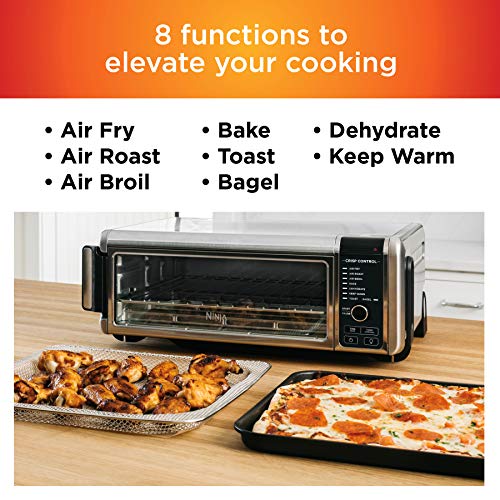 Ninja SP101 Foodi Counter-top Convection Oven, 8 Functions + Standard Height, Stainless Steel/Black