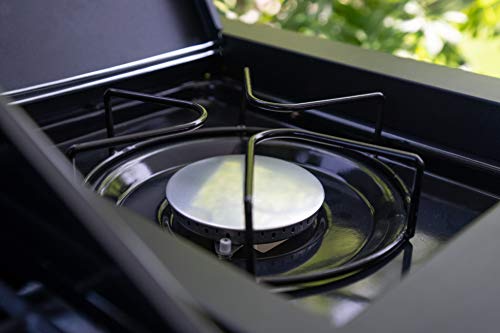 Megamaster 720-0804H 4 Propane, Black/Silver Grill with Side Burner