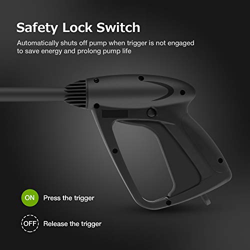 TEANDE 3500 PSI Electric Pressure Washer, 2.60 GPM 1800W Power Washer with Rolling Wheels (Green)