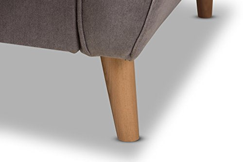 Baxton Studio Manuela Sofa, Light Grey