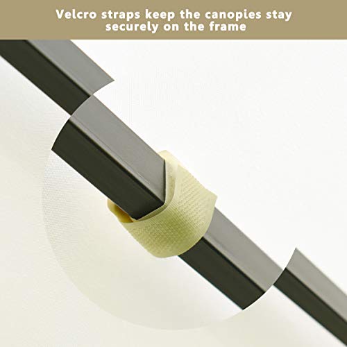 Tangkula 10'x10' Patio Gazebo Canopy Tent Steel Frame Shelter Awning (Beige)