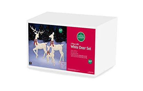 Large 3-Piece LED Lighted Holiday Deer Family - 60