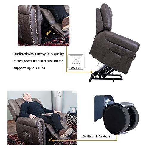 Lift Chairs Recliners Lift Chairs Electric Recliner Chairs with Remote Control Soft Fabric Lounge