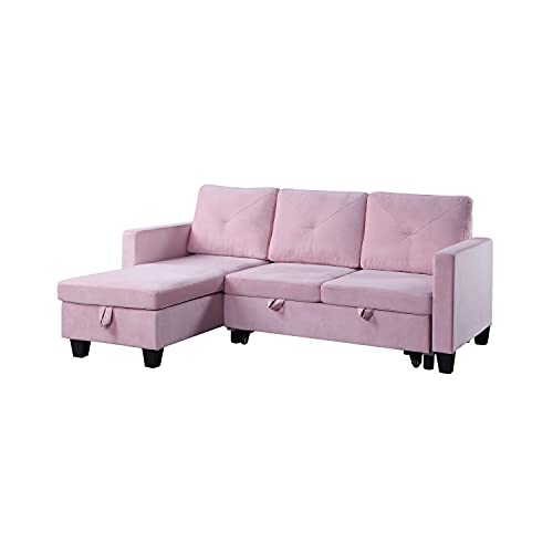Lilola Home LHF-89332 Sectional, Pink