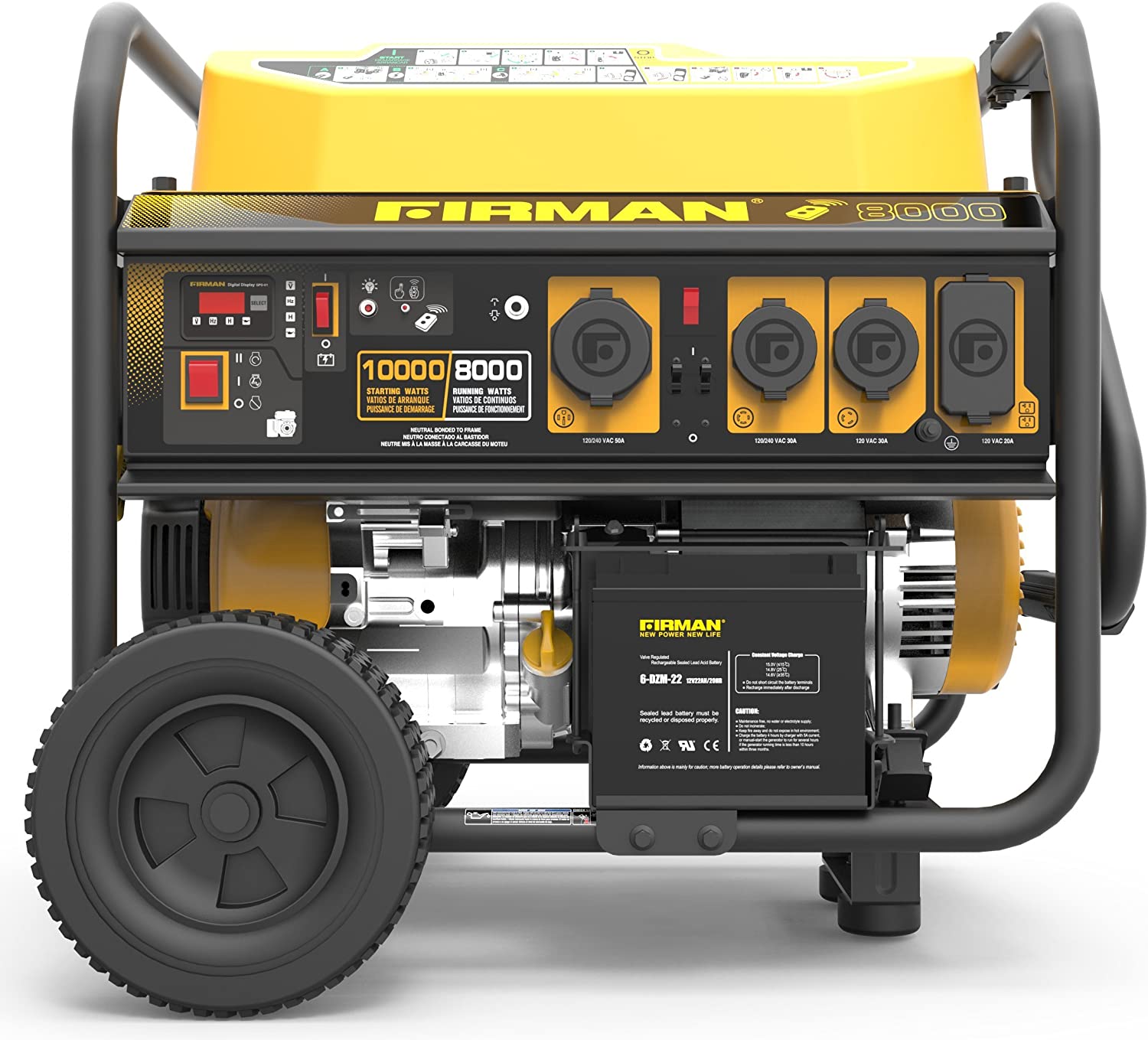 Firman P08004 8000W/10000W Gas Remote Start 50A Generator Manufacturer RFB