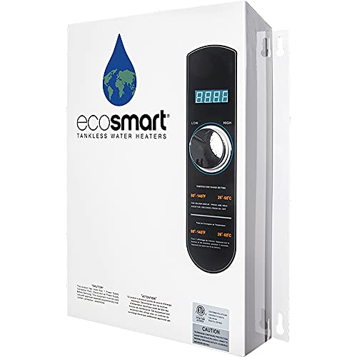ecosmart ECO 18 Electric Tankless Water Heater, 18 KW at 240 Volts with Patented Self Modulating Technology,White