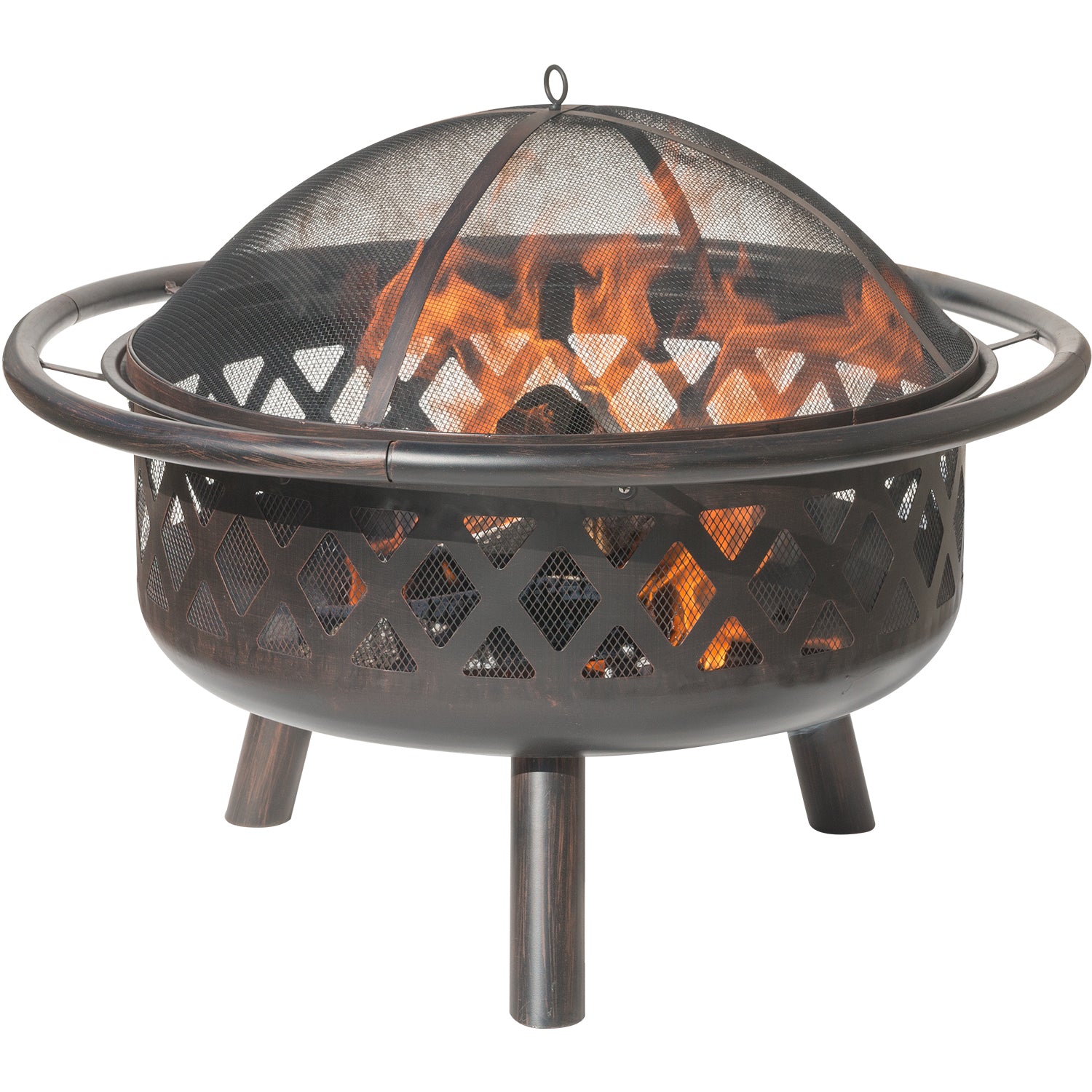 Dagan Criss Cross Style Design Bronze Fire Pit