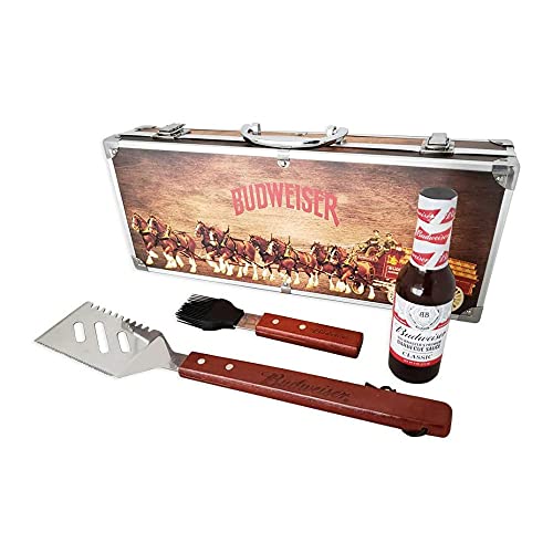 Weber Q 1200 Gas Grill (Blue) with Adapter Hose, Thermometer, Tool Set and BBQ Grill Gift Set Bundle (5 Items)