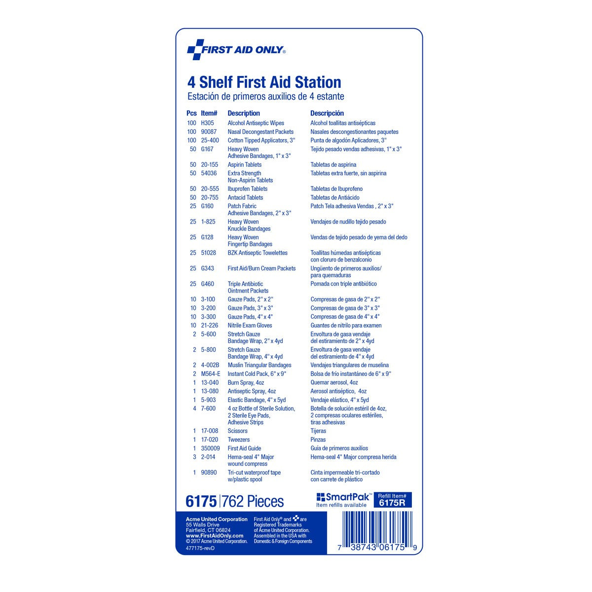 First Aid Only 4 Shelf OSHA First Aid Station